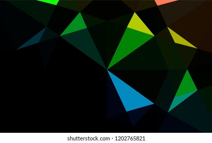 Dark Multicolor, Rainbow vector low poly cover. A completely new color illustration in a vague style. The elegant pattern can be used as part of a brand book.