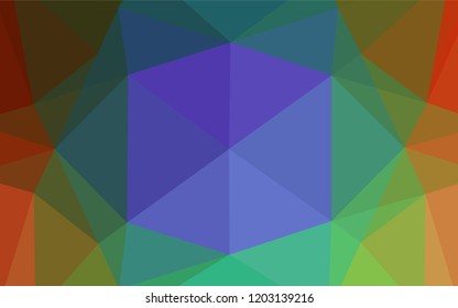 Dark Multicolor, Rainbow vector low poly texture. Brand new colored illustration in blurry style with gradient. The completely new template can be used for your brand book.
