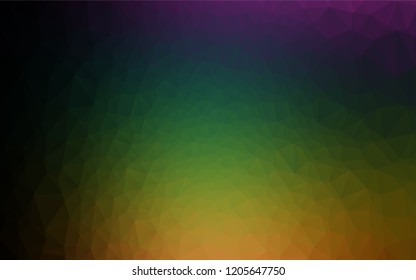 Dark Multicolor, Rainbow vector low poly texture. A completely new color illustration in a vague style. The completely new template can be used for your brand book.