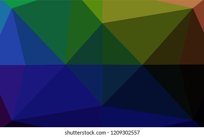 Dark Multicolor, Rainbow vector low poly cover. A completely new color illustration in a vague style. The best triangular design for your business.