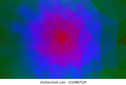 Dark Multicolor, Rainbow vector low poly texture. Brand new colored illustration in blurry style with gradient. The completely new template can be used for your brand book.