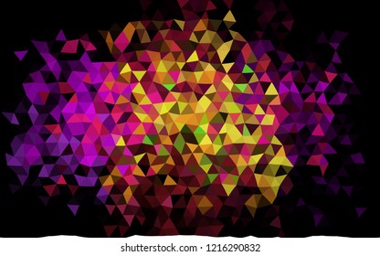 Dark Multicolor, Rainbow vector low poly template. A sample with polygonal shapes. The completely new template can be used for your brand book.