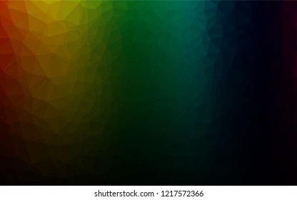 Dark Multicolor, Rainbow vector low poly cover. An elegant bright illustration with gradient. Brand new design for your business.