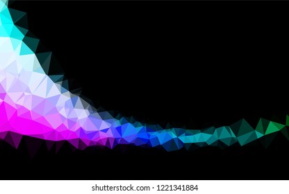 Dark Multicolor, Rainbow vector low poly cover. Creative illustration in halftone style with gradient. The elegant pattern can be used as part of a brand book.
