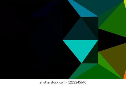 Dark Multicolor, Rainbow vector low poly layout. Glitter abstract illustration with an elegant design. Brand new style for your business design.