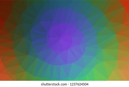 Dark Multicolor, Rainbow vector low poly texture. Colorful abstract illustration with gradient. Brand new design for your business.