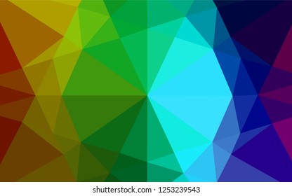 Dark Multicolor, Rainbow vector low poly layout. A completely new color illustration in a vague style. Brand new style for your business design.