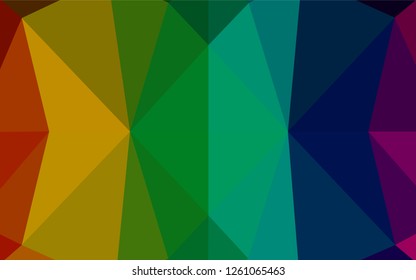Dark Multicolor, Rainbow vector low poly layout. Colorful illustration in abstract style with gradient. A completely new design for your business.
