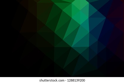 Dark Multicolor, Rainbow vector low poly cover. Colorful illustration in abstract style with gradient. Completely new design for your business.