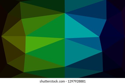 Dark Multicolor, Rainbow vector low poly layout. Colorful abstract illustration with gradient. Completely new template for your business design.