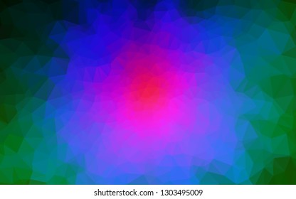 Dark Multicolor, Rainbow vector low poly cover. A completely new color illustration in a vague style. Completely new template for your business design.