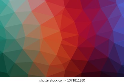 Dark Multicolor, Rainbow vector low poly texture. Colorful abstract illustration with gradient. New texture for your design.
