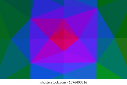 Dark Multicolor, Rainbow vector low poly layout. A vague abstract illustration with gradient. Polygonal design for your web site.