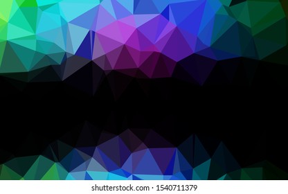 Dark Multicolor, Rainbow vector low poly layout. Colorful abstract illustration with gradient. Completely new template for your business design.