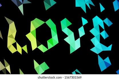 Dark Multicolor, Rainbow vector low poly cover. Brand new colorful illustration in with gradient. Completely new template for your business design.