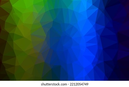 Dark Multicolor, Rainbow vector low poly layout. Brand new colorful illustration in with gradient. Completely new design for your business.