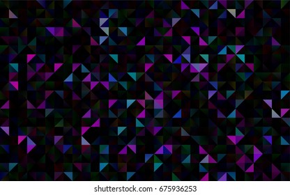 Dark Multicolor, Rainbow vector low poly pattern. Creative geometric illustration in Origami style with gradient. A completely new design for your business.