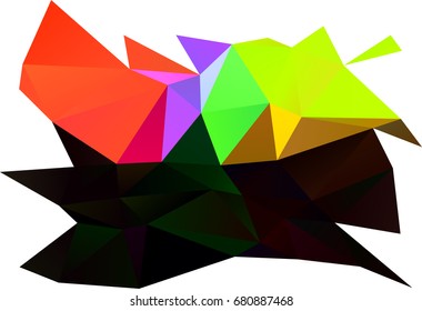 Dark Multicolor, Rainbow vector low poly pattern. Shining illustration, which consist of triangles. The completely new template can be used for your brand book.