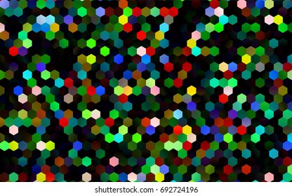 Dark Multicolor, Rainbow vector low poly background. A sample with a polygonal design. Low poly illustration, low polygonal background.