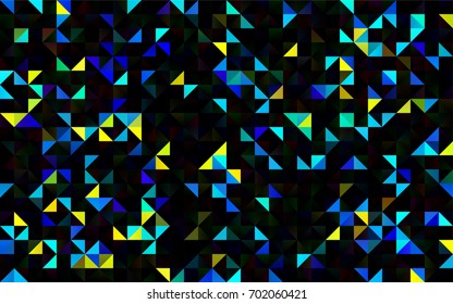 Dark Multicolor, Rainbow vector low poly template. Creative illustration in halftone style with gradient. A new texture for your design.