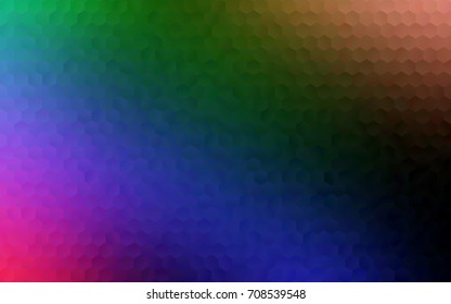 Dark Multicolor, Rainbow vector low poly background. A sample with a polygonal design. Low poly illustration, low polygonal background.