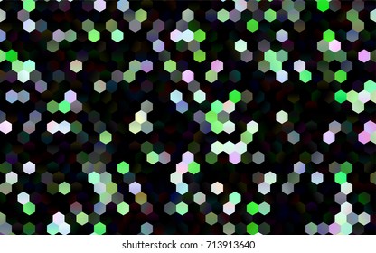 Dark Multicolor, Rainbow vector low poly background. 