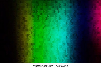 Dark Multicolor, Rainbow vector low poly background. A sample with a polygonal design. Illustration in polygonal style with repeating squares