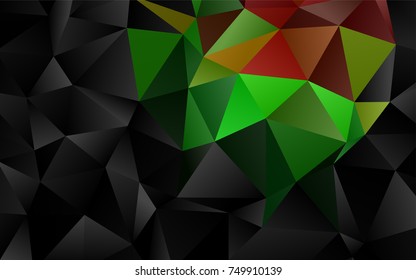 Dark Multicolor, Rainbow vector low poly template. A completely new color illustration in a vague style. Brand-new design for your business.