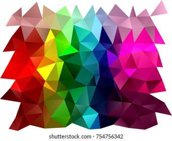 Dark Multicolor, Rainbow vector low poly pattern. Colorful illustration in abstract style with gradient. A completely new template for your business design.