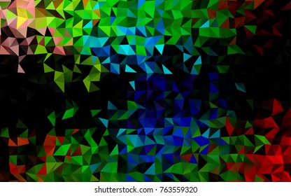 Dark Multicolor, Rainbow vector low poly pattern. Colorful abstract illustration with gradient. A completely new design for your business.