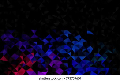 Dark Multicolor, Rainbow vector low poly template. Creative geometric illustration in Origami style with gradient. The completely new template can be used for your brand book.