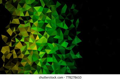 Dark Multicolor, Rainbow vector low poly background. Shining illustration, which consist of triangles. The textured pattern can be used for background.