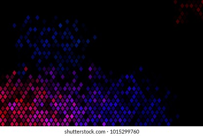 Dark Multicolor, Rainbow vector modern geometrical background. Abstract template. Geometric pattern in square style with gradient.