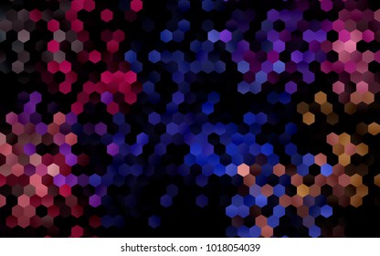 Dark Multicolor, Rainbow vector modern geometrical abstract background. Texture, brand-new background. Geometric background in Origami style with gradient. 