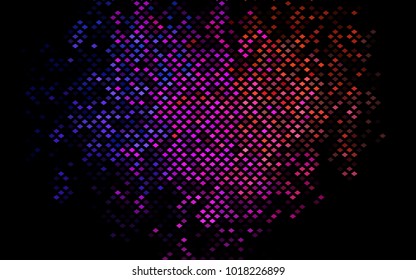 Dark Multicolor, Rainbow vector modern geometrical background. Abstract template. Geometric pattern in square style with gradient.