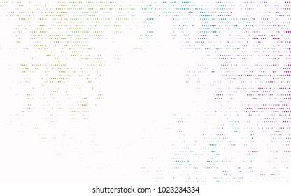 Dark Multicolor, Rainbow vector modern geometrical circle abstract background. Dotted texture template. Geometric pattern in halftone style with gradient. 