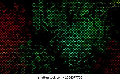 Dark Multicolor, Rainbow vector modern geometrical background. Abstract template. Geometric pattern in square style with gradient.