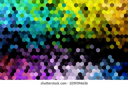Dark Multicolor, Rainbow vector modern geometrical abstract background. Texture, brand-new background. Geometric background in Origami style with gradient. 