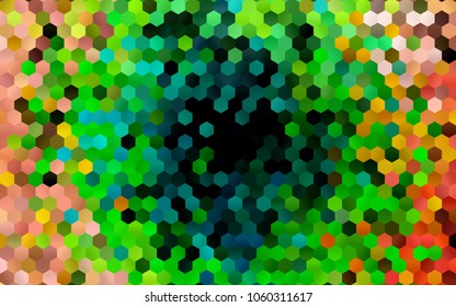 Dark Multicolor, Rainbow vector modern geometrical abstract background. Texture, brand-new background. Geometric background in Origami style with gradient. 