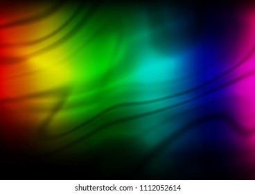 Dark Multicolor, Rainbow vector modern elegant pattern. A vague abstract illustration with gradient. Brand new style for your business design.