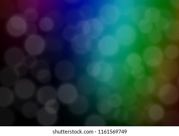 Dark Multicolor, Rainbow vector modern bokeh pattern. Glitter abstract illustration with an elegant design. The blurred design can be used for your web site.
