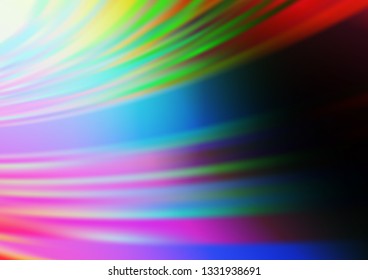 Dark Multicolor, Rainbow vector modern elegant template. Colorful illustration in blurry style with gradient. Brand new design for your business.