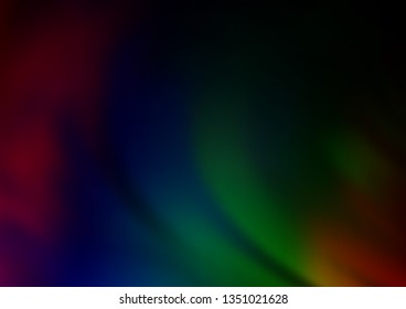 Dark Multicolor, Rainbow vector modern bokeh pattern. Colorful abstract illustration with gradient. The template can be used for your brand book.