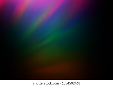 Dark Multicolor, Rainbow vector modern bokeh pattern. Colorful illustration in blurry style with gradient. Brand new design for your business.