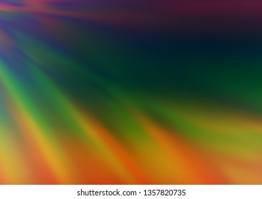 Dark Multicolor, Rainbow vector modern bokeh pattern. A vague abstract illustration with gradient. A completely new design for your business.