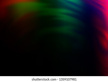 Dark Multicolor, Rainbow vector modern bokeh pattern. Colorful abstract illustration with gradient. The elegant pattern for brand book.
