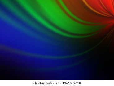 Dark Multicolor, Rainbow vector modern bokeh pattern. A completely new color illustration in a bokeh style. A completely new template for your design.