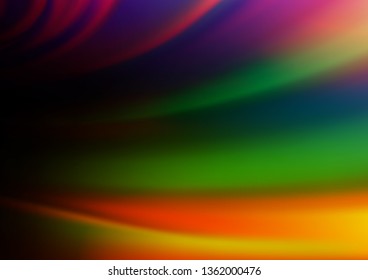 Dark Multicolor, Rainbow vector modern elegant background. Colorful illustration in blurry style with gradient. A new texture for your design.