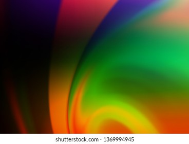 Dark Multicolor, Rainbow vector modern bokeh pattern. Modern geometrical abstract illustration with gradient. A new texture for your design.