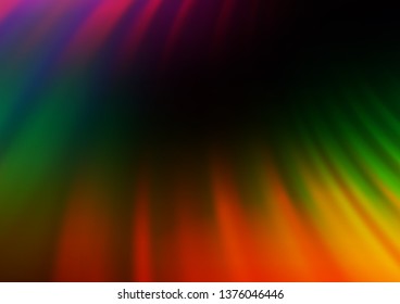 Dark Multicolor, Rainbow vector modern bokeh pattern. Colorful illustration in abstract style with gradient. The elegant pattern for brand book.